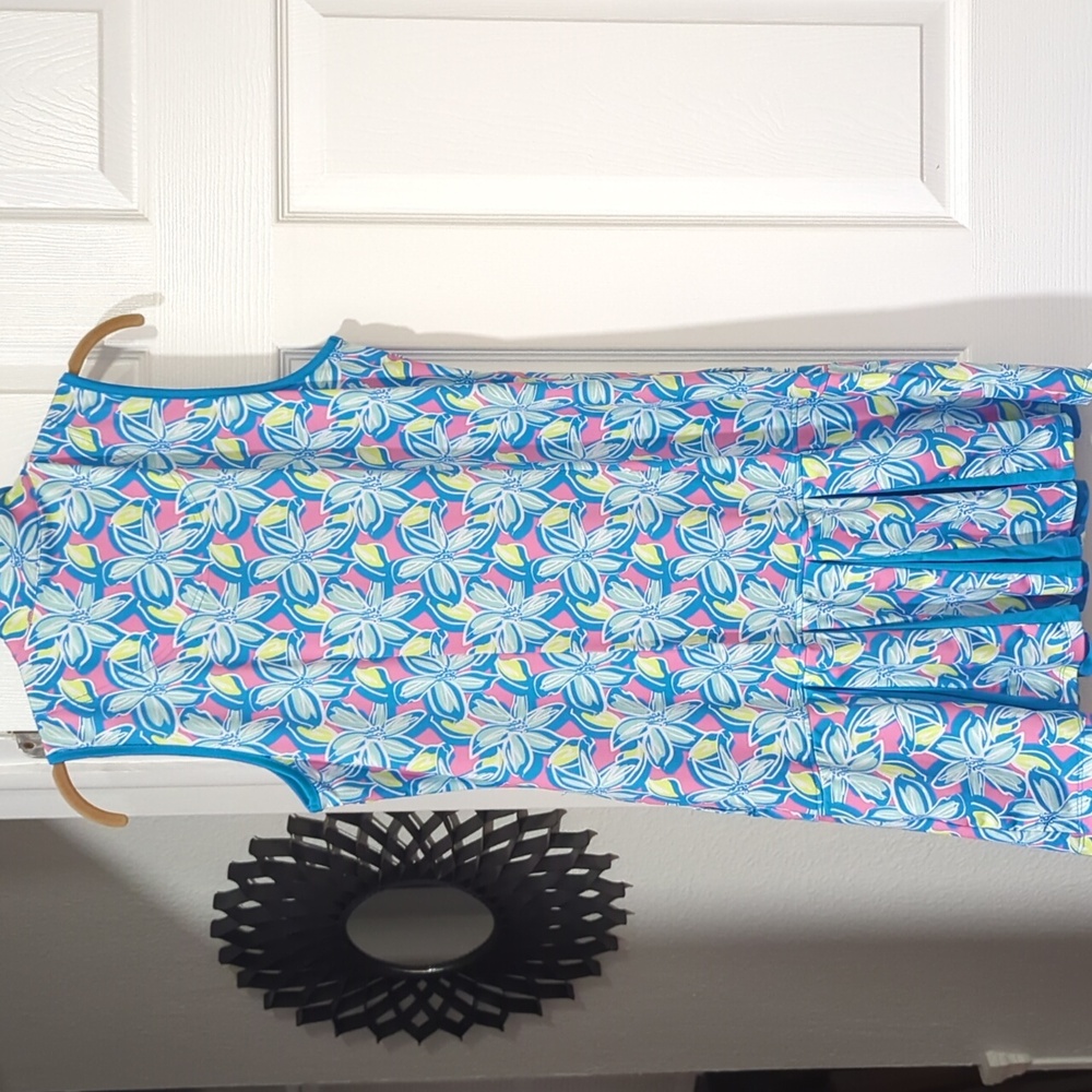 NWT SPORT HALEY Colorful Floral Sleeveless Pleated Dress -W- Matching Shorts (M) - Picture 7 of 8